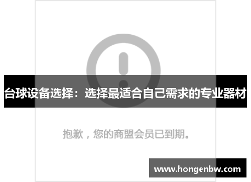 台球设备选择：选择最适合自己需求的专业器材